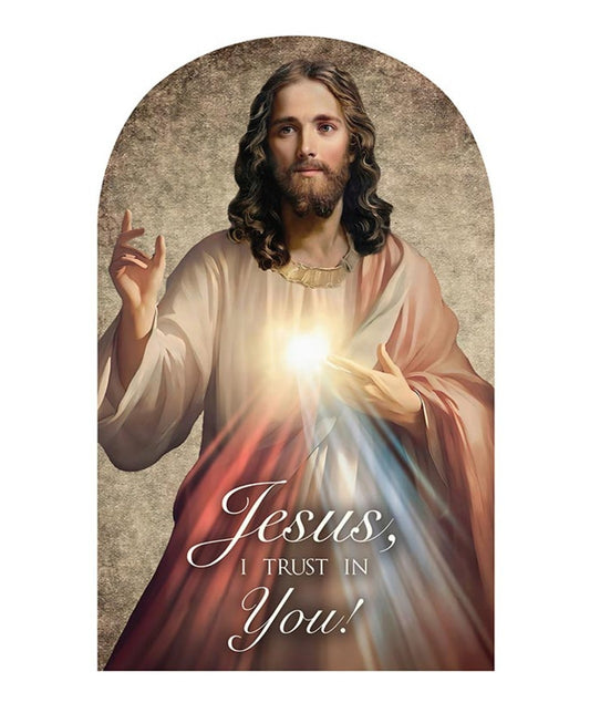 Divine Mercy "Jesus, I trust in you!  8" Wood Plaque, New  #AB-360/R2 - Journeys of Faith