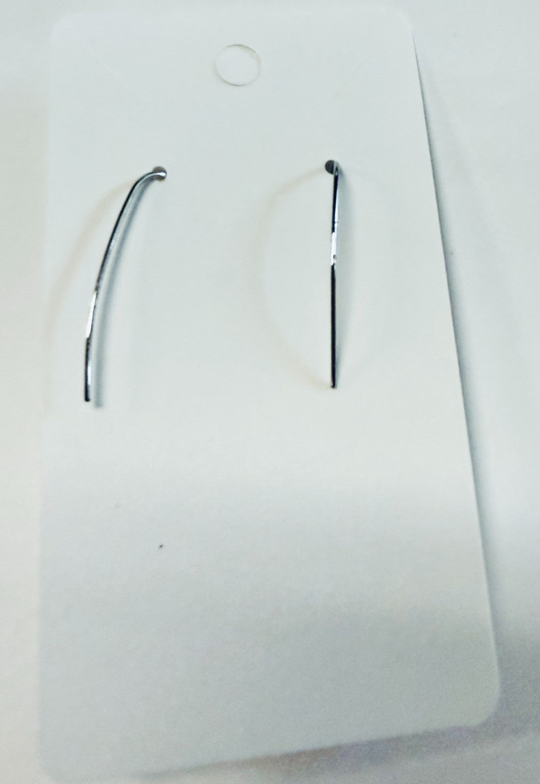 .925 Sterling Silver Drop Hook /2 tone Style Earrings, New #Gftshp-208