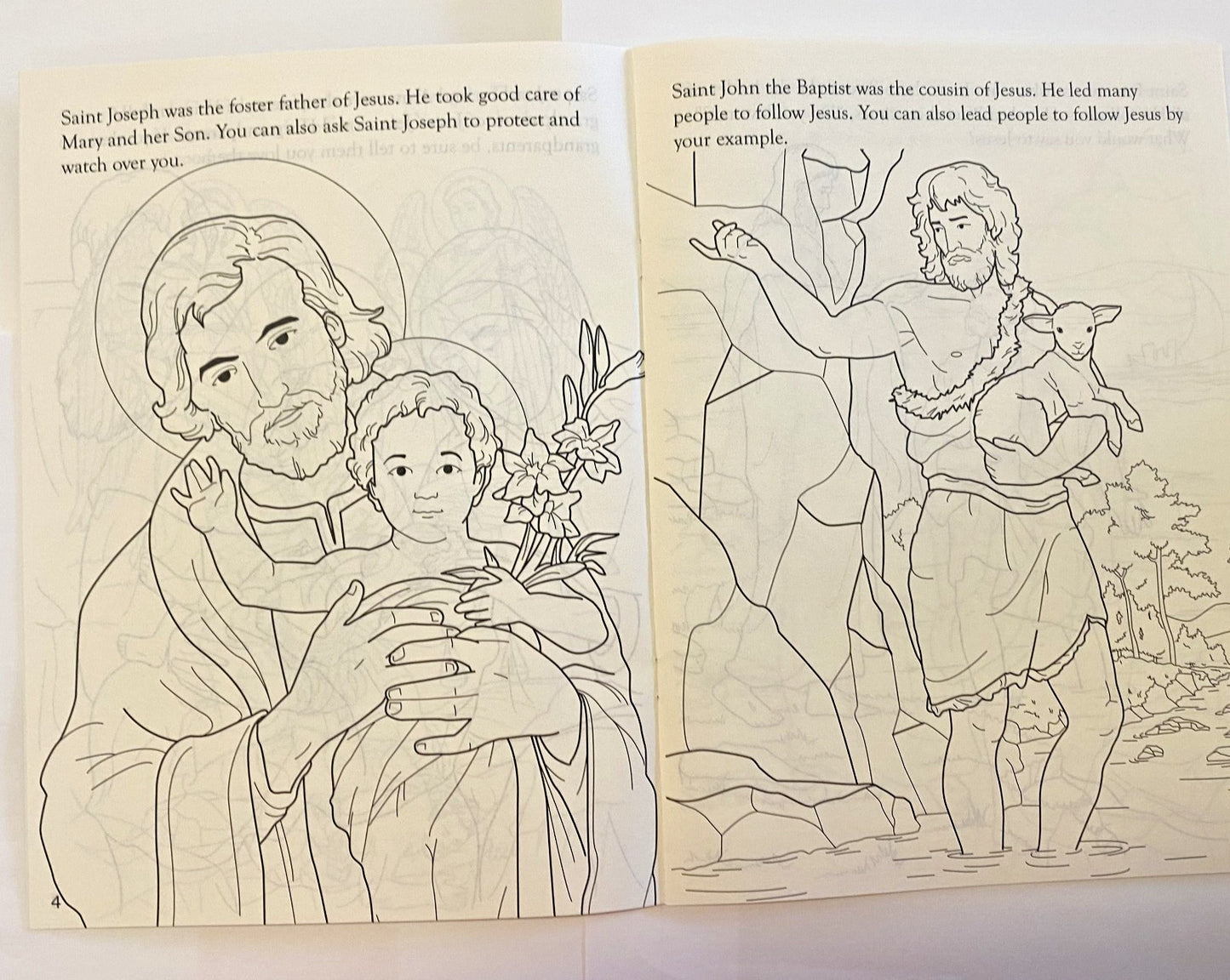Catholic Saints Children's Coloring Book, New #AB-319-R2