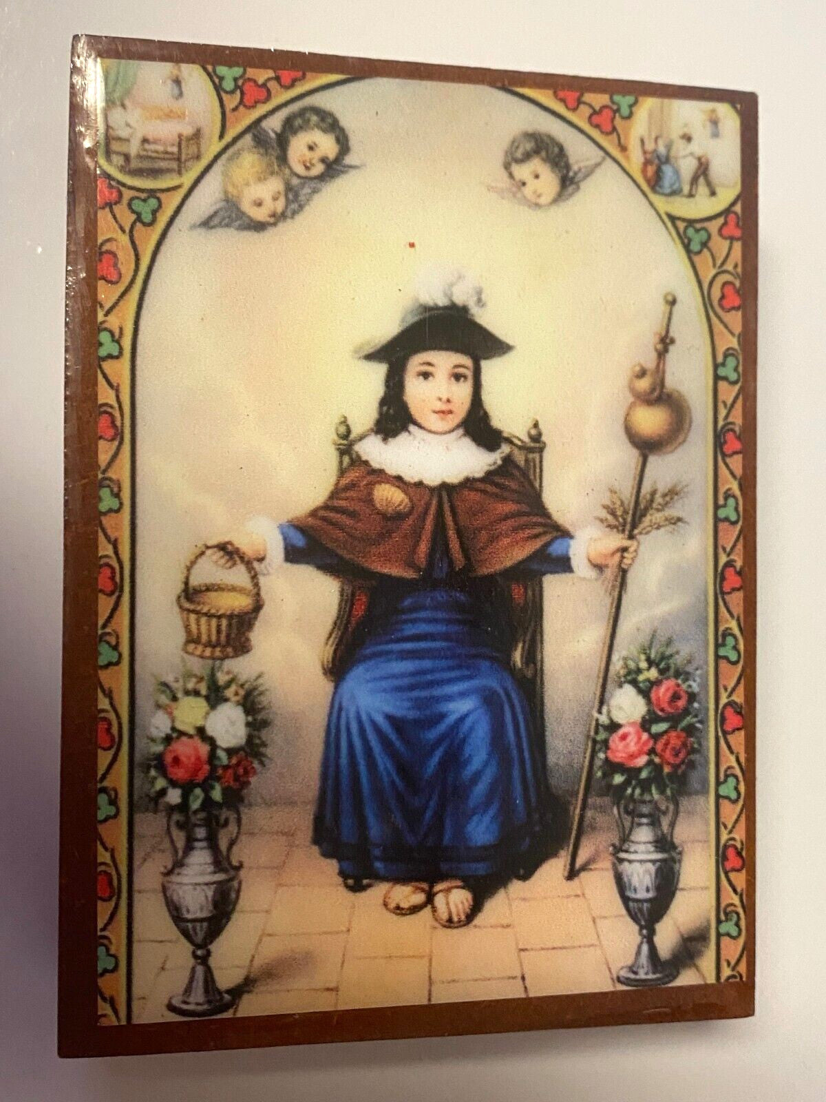 Santo Nino de Atocha Wood Rosary Box with Rosary, New from Colombia L030 - Journeys of Faith