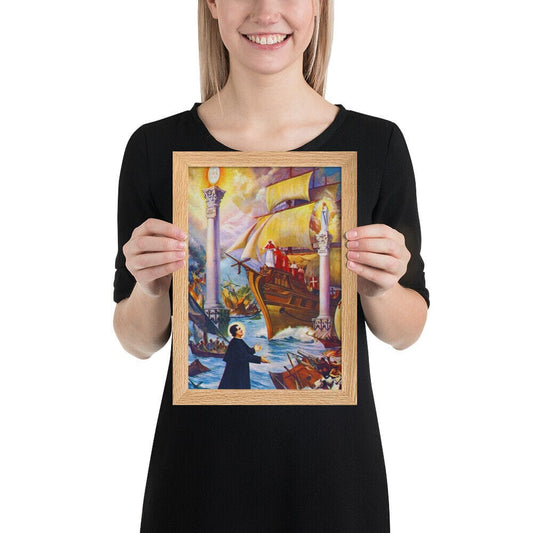 Dream of Saint John Bosco Framed matte paper poster - Bob and Penny Lord