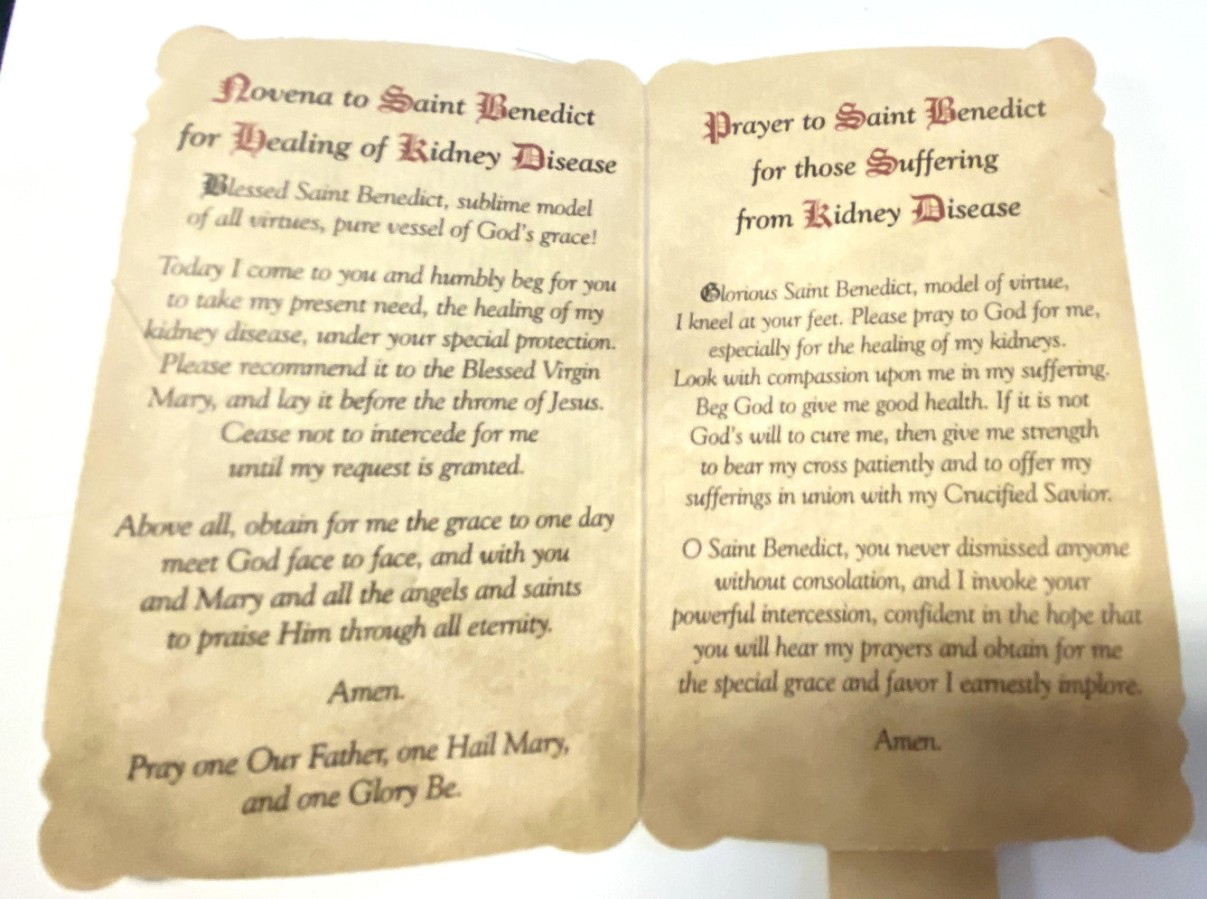 Saint Benedict (Patron St of Kidney Disease) Novena + Medal, New #PCM-06 - Journeys of Faith