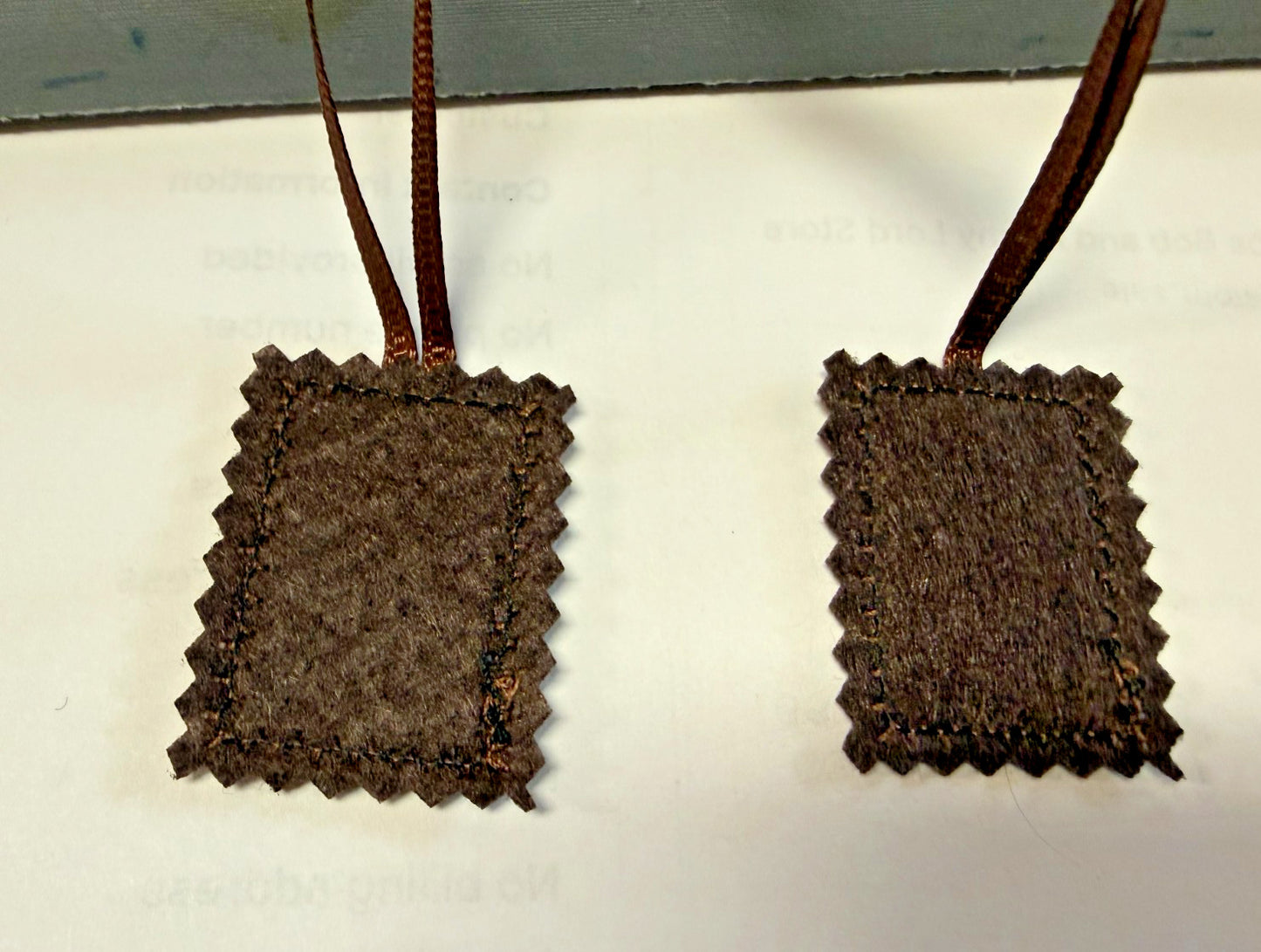 O L of Mt Carmel & Sacred Heart Brown Scapular, New #Gftshp-219