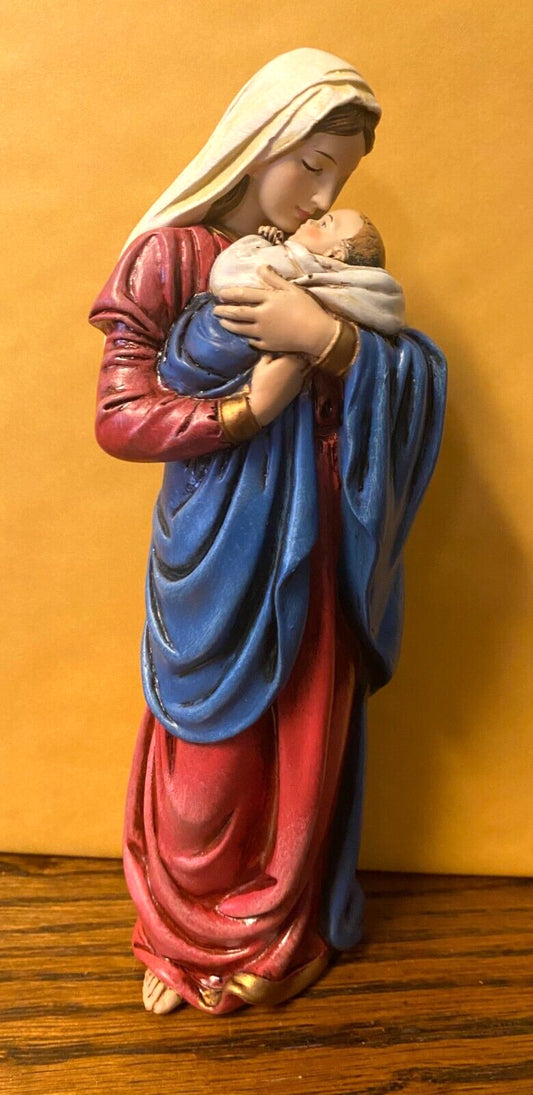 Mother's Kiss/ Blessed Mother & Child Jesus Statue  7 1/4"H  Statue, New - Journeys of Faith