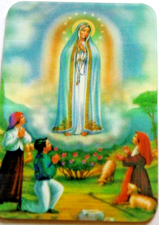 Our Lady of Fatima Hologram Image Card, New #PC-33 - Journeys of Faith