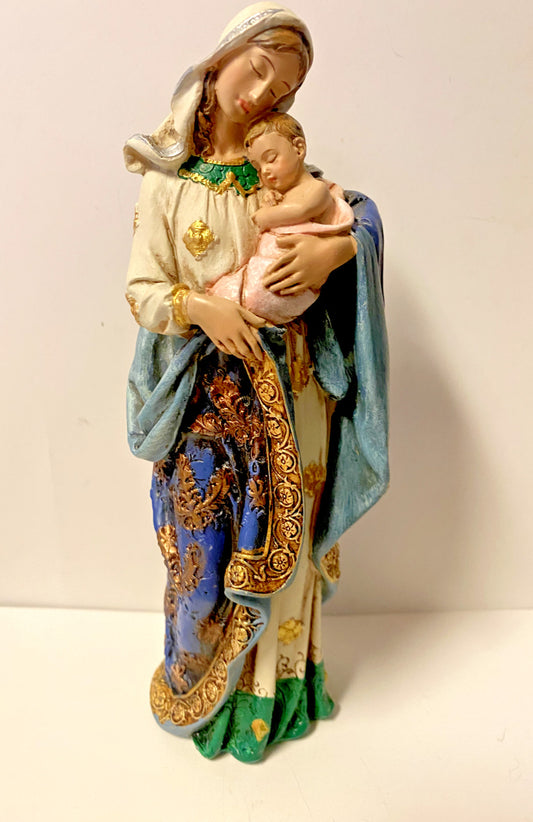Adoring Blessed Mother & Child Jesus Statue 7 1/8" Statue, New AB-01 - Journeys of Faith