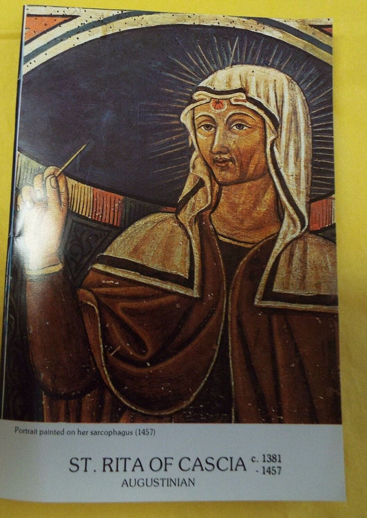 St. Rita of Cascia Biography + Prayer Card, New from Italy - Bob and Penny Lord