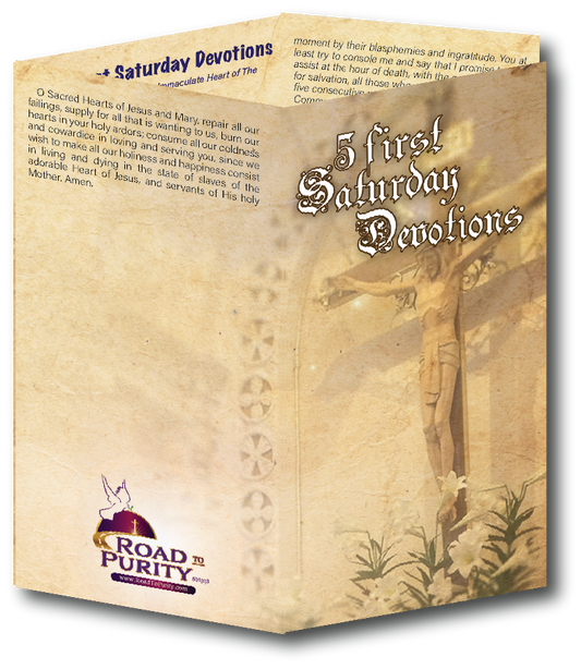 NEW! 5 First Saturday Devotions - Prayer Card / 3" x 6" folded (c) - Journeys of Faith