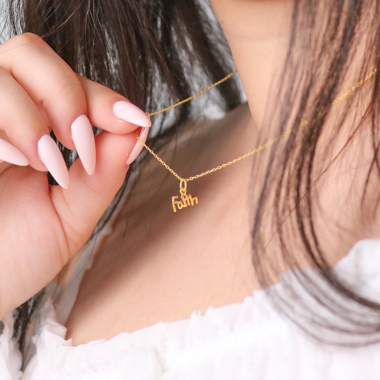 Beautiful Faith Necklace- Gold Vermeil & Sterling Silver - Journeys of Faith