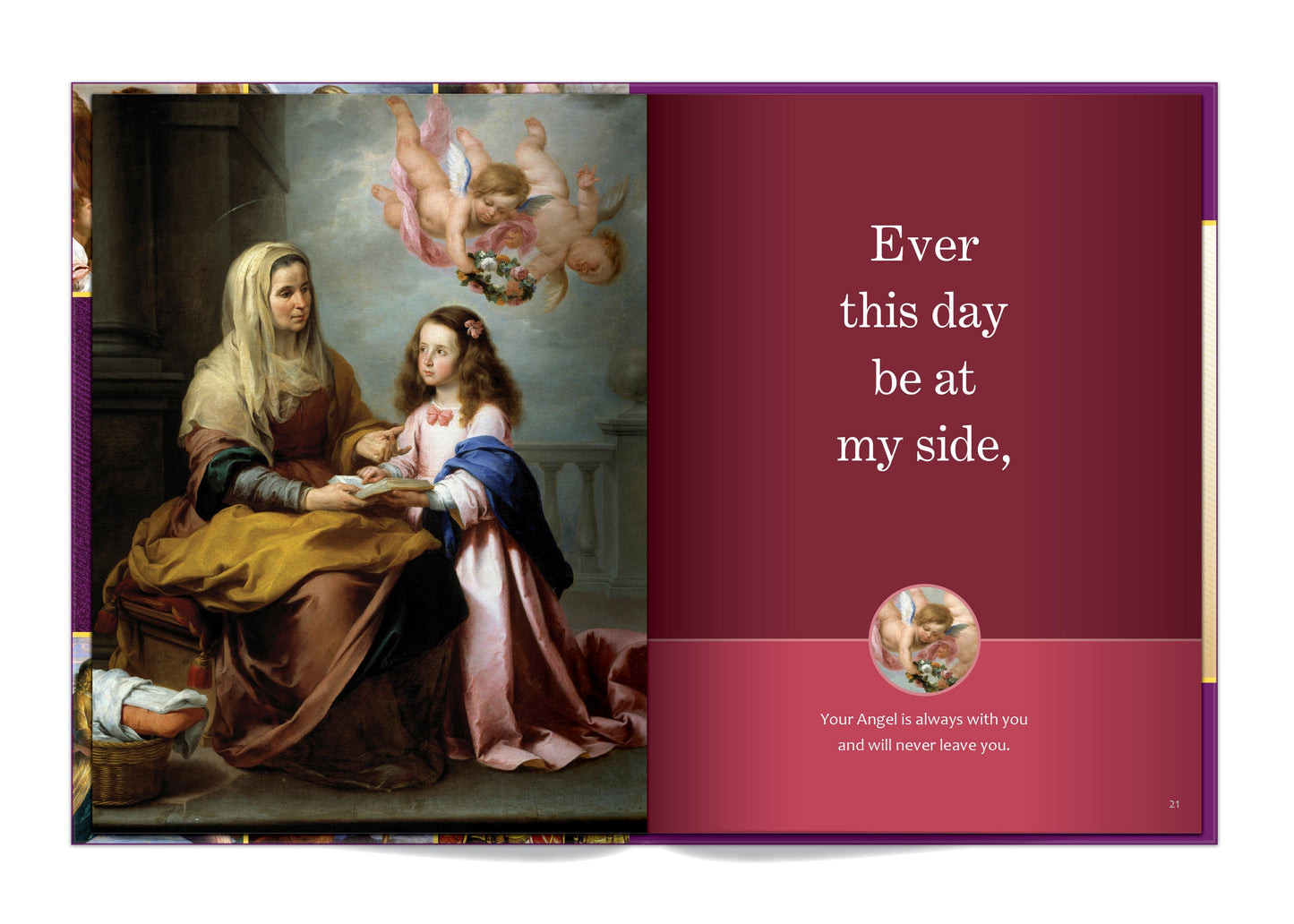 Praying to Holy Angels: Angel of God and St. Michael the Archangel Prayers in Sacred Art for Young Children