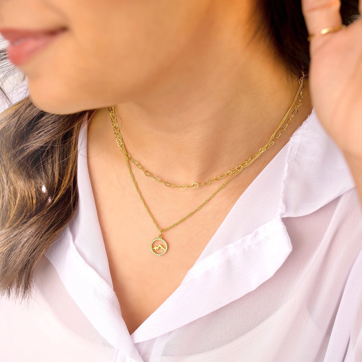 Faith Moves Mountains Necklace in Gold and Silver - Journeys of Faith
