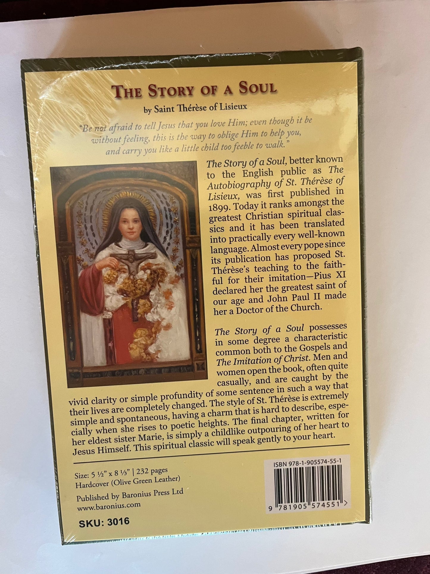 The Story of a Soul by Therese of Lisieux Leather Bound Classic - Bob and Penny Lord Journeys of Faith