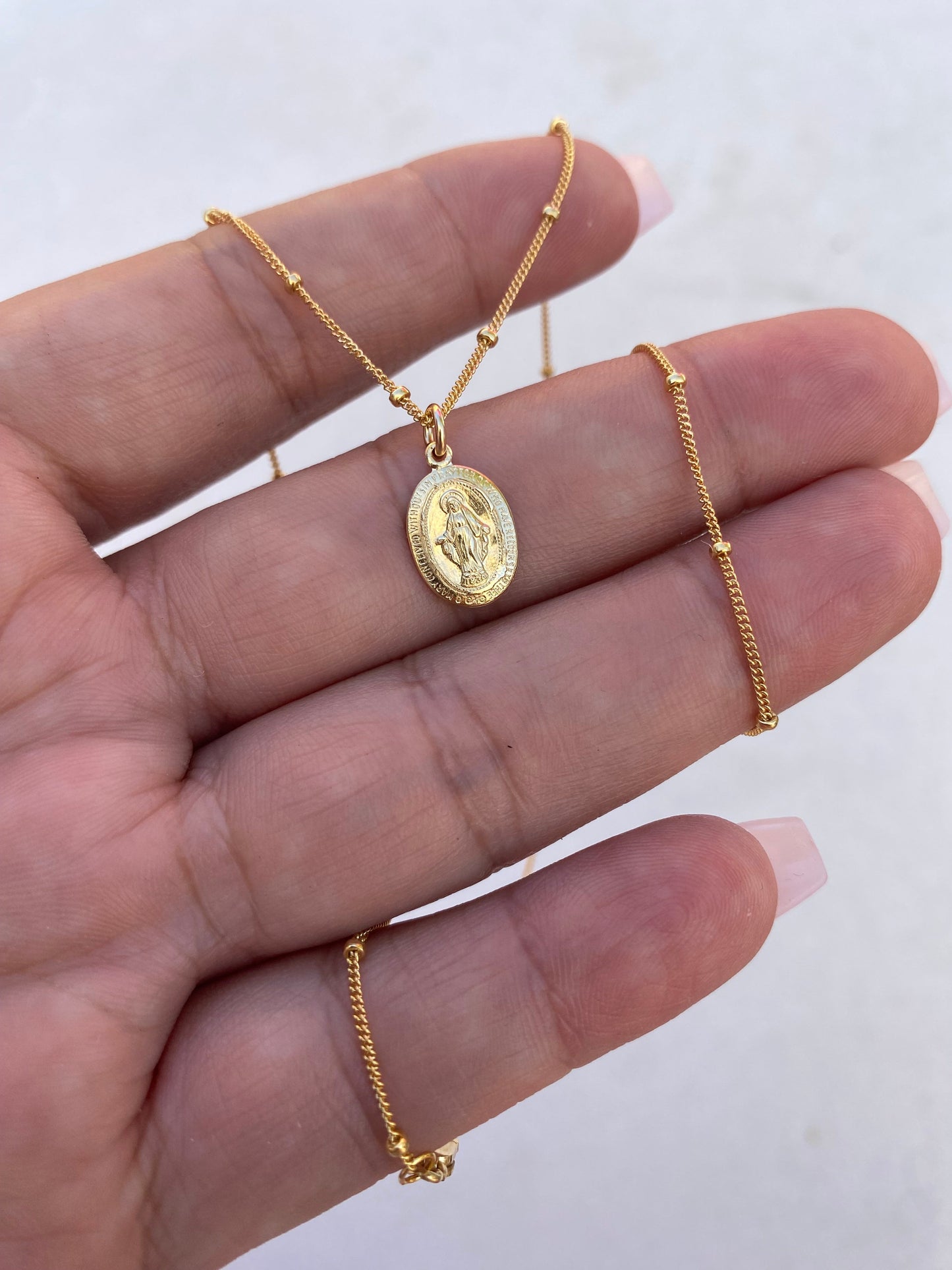 Dainty Miraculous Medal Necklace - Journeys of Faith