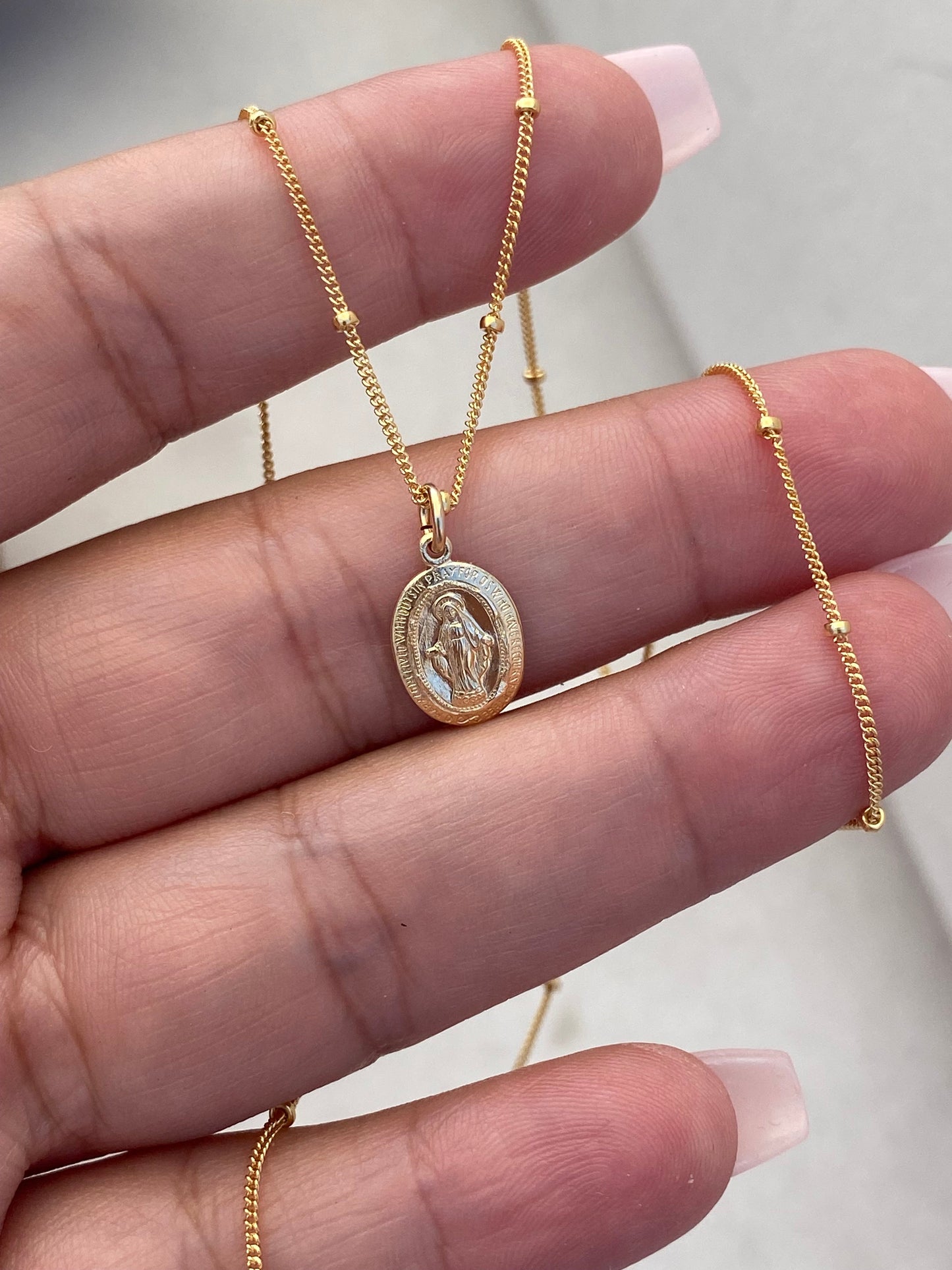Dainty Miraculous Medal Necklace - Journeys of Faith