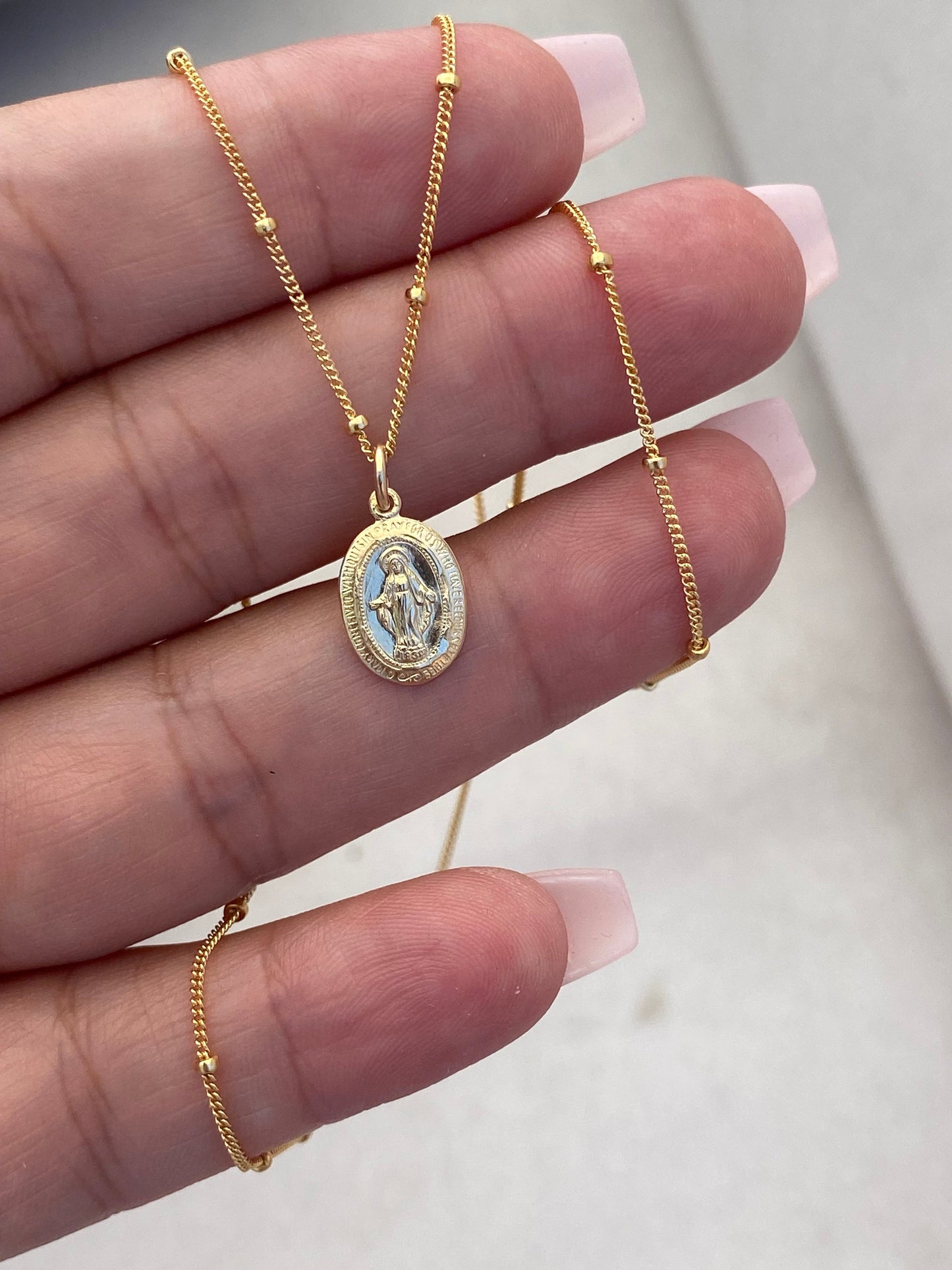 Dainty Miraculous Medal Necklace - Journeys of Faith