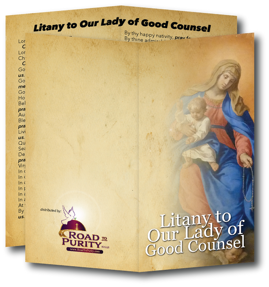 Litany to Our Lady of Good Counsel  - Prayer Card / 3" x 6" folded (c) - Journeys of Faith