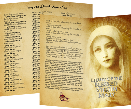 Litany of the Blessed Virgin Mary - Prayer Card / 3" x 6" folded (c) - Journeys of Faith