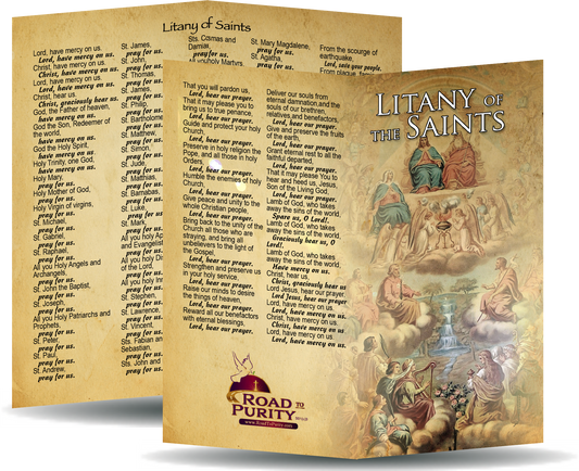 Litany of the Saints - Prayer Card / 3" x 6" folded (c) - Journeys of Faith