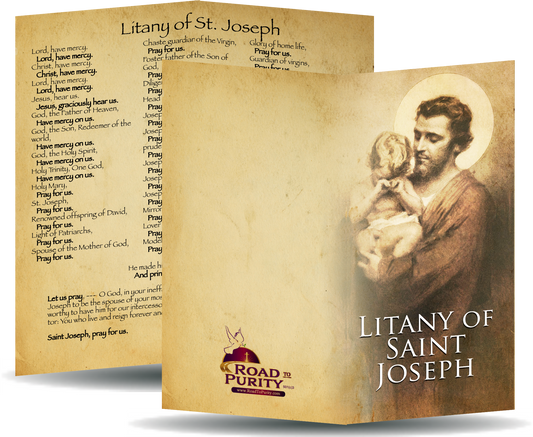 Litany of Saint Joseph - Prayer Card / 3" x 6" folded (c) - Journeys of Faith