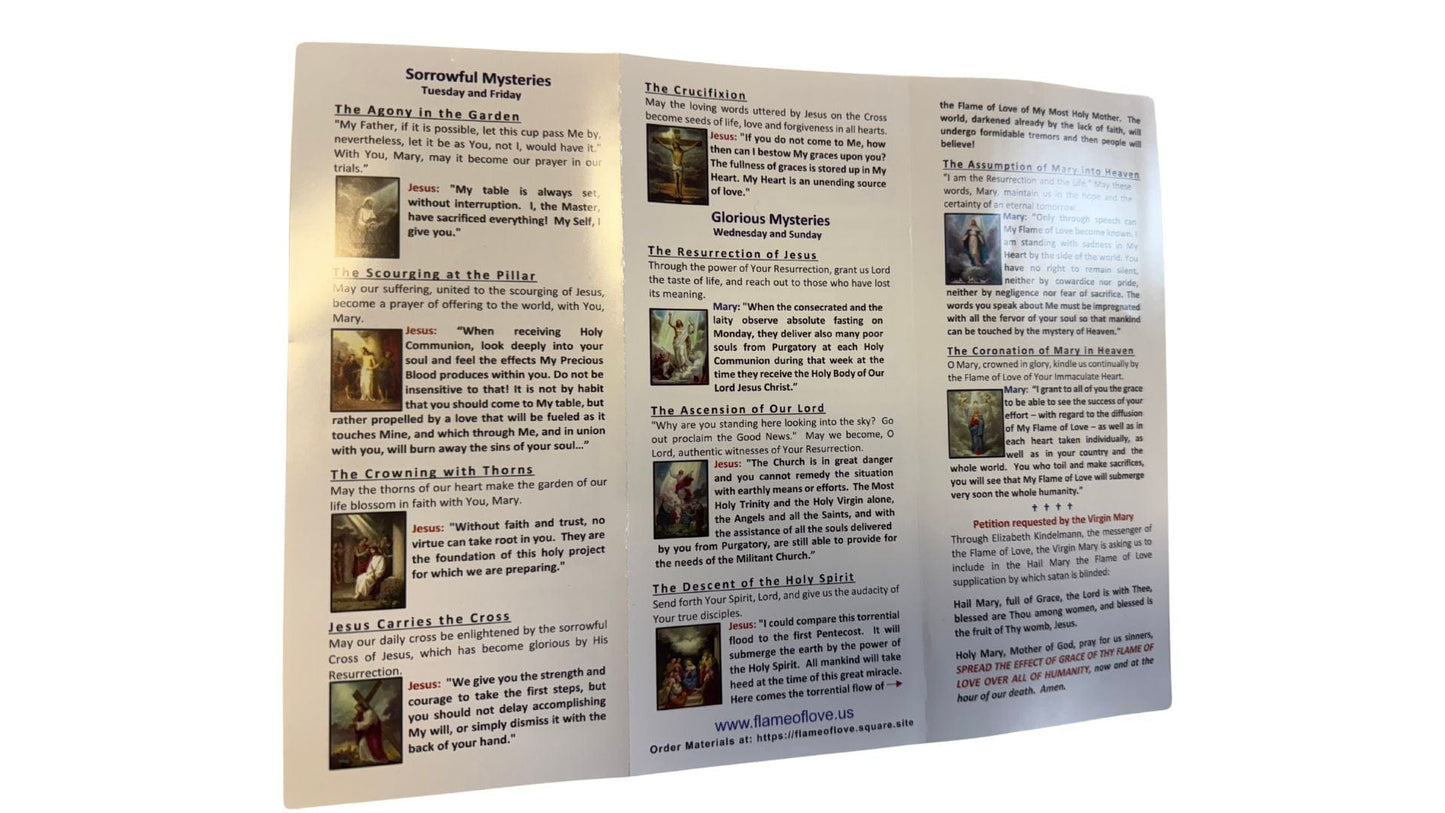 Meditated Rosary of the Flame of Love of. the Immaculate Heart of Mary Packages - Bob and Penny Lord Journeys of Faith
