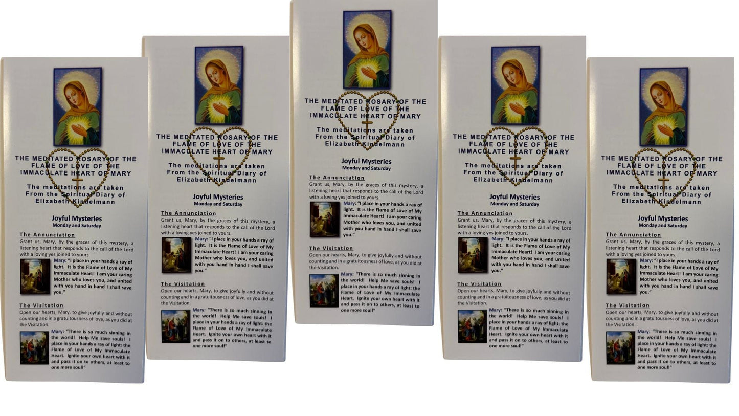 Meditated Rosary of the Flame of Love of. the Immaculate Heart of Mary Packages - Bob and Penny Lord Journeys of Faith