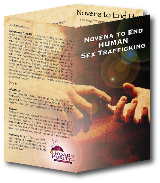 Novena to End Human Sex Trafficking - Prayer Card / 3" x 6" folded (c) - Journeys of Faith