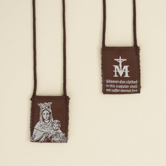 OLMC Promise | Our Lady of Mt. Carmel Premium Brown Scapular - Journeys of Faith