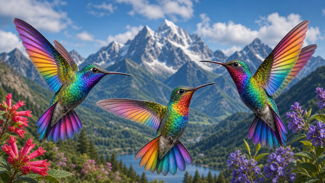 Hummingbird Artwork 11 by 17 Images