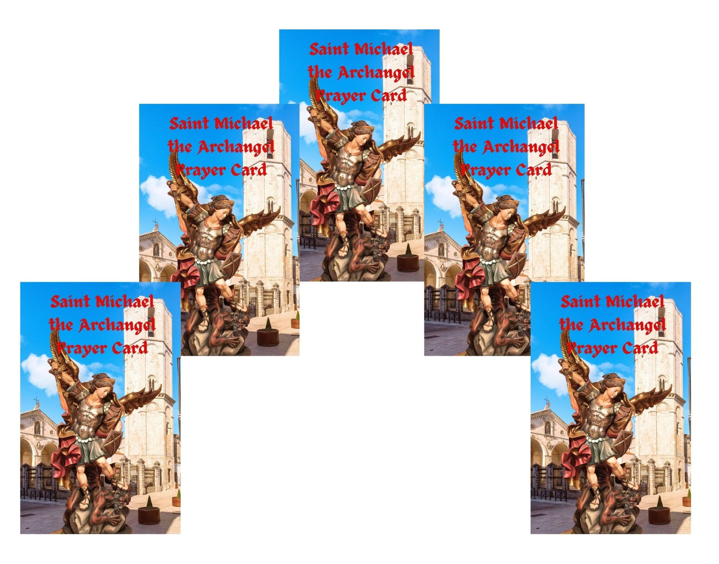 Saint Michael the Archangel Prayer Card with Vision of Pope Leo XIII