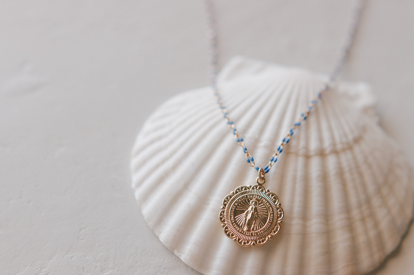 Filigree Miraculous Medal Necklace - Grotto Chain - Journeys of Faith