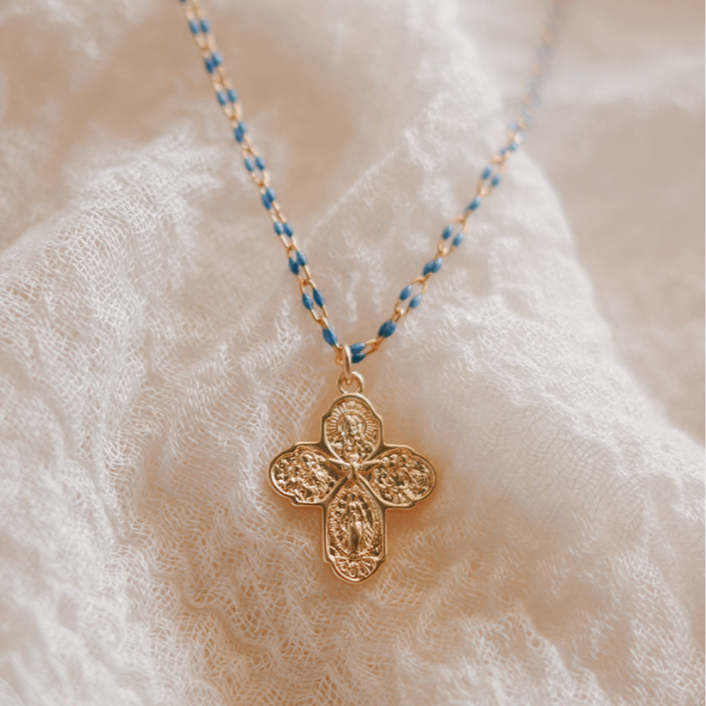 Four Way Cross Necklace - Grotto Chain - Journeys of Faith