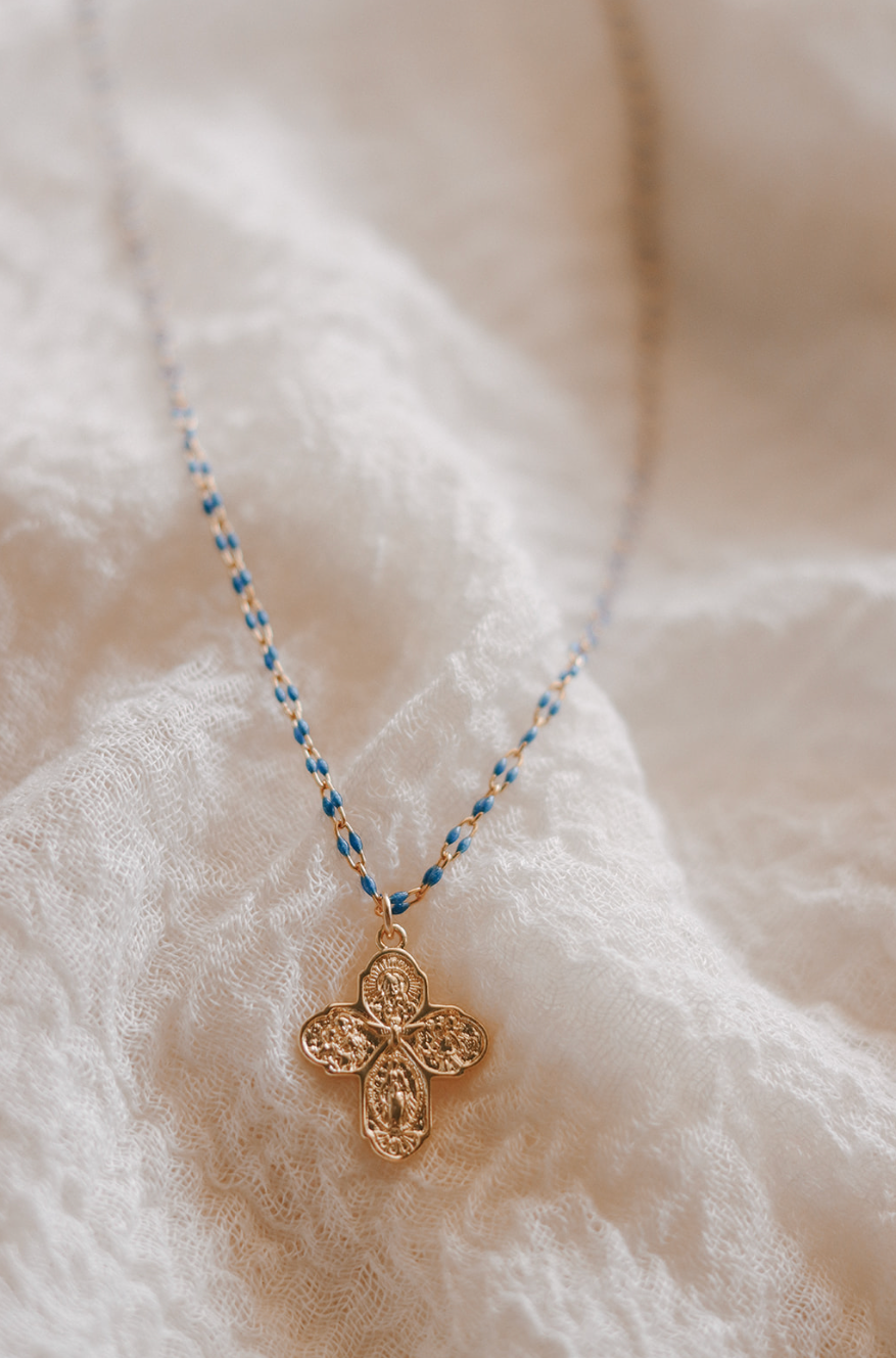 Four Way Cross Necklace - Grotto Chain - Journeys of Faith