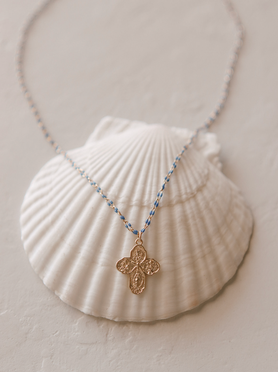 Four Way Cross Necklace - Grotto Chain - Journeys of Faith