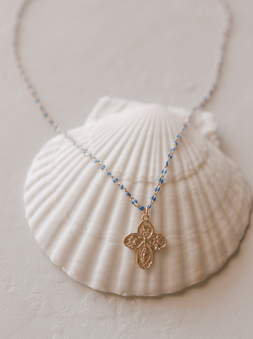 Four Way Cross Necklace - Grotto Chain - Journeys of Faith