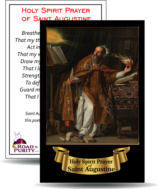 Holy Spirit Prayer of Saint Augustine - Holy Card / 2 1/4"x 3 1/2" (b) (C) - Journeys of Faith
