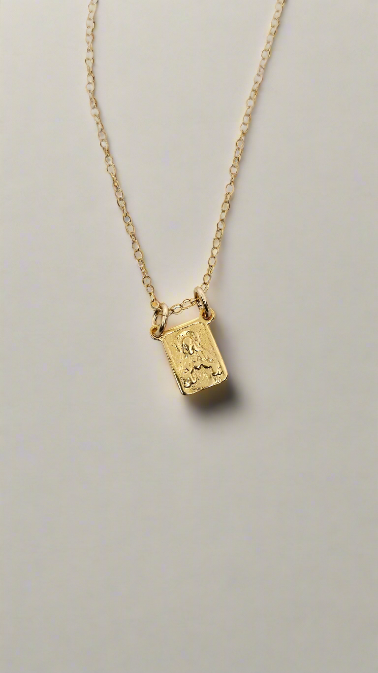 Gold Vermeil Scapular Necklace - Journeys of Faith