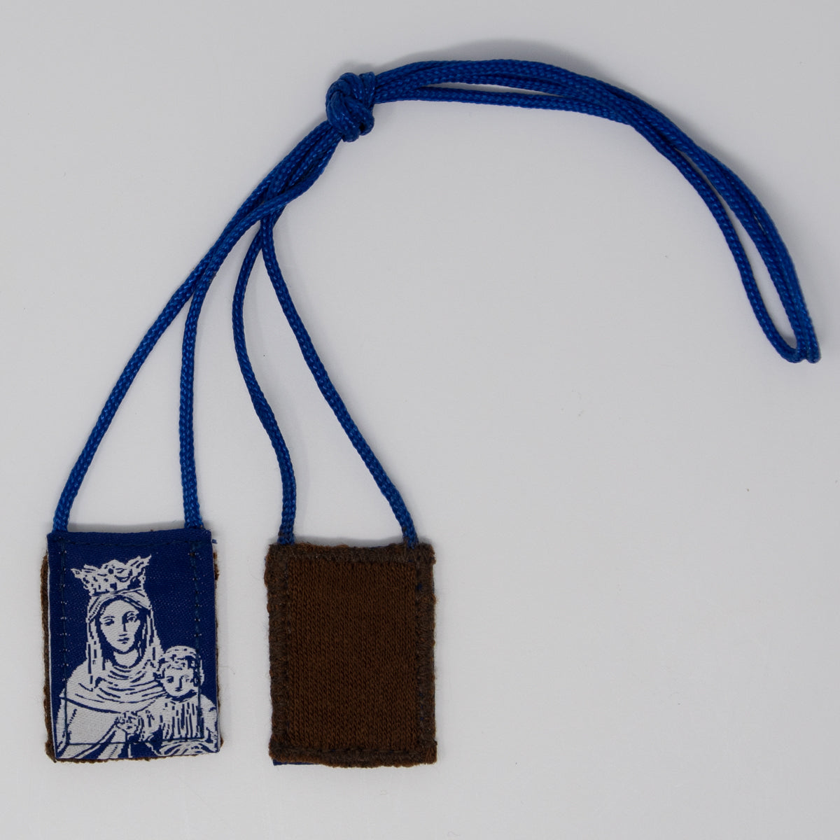 OLMC White Rose | Our Lady of Mt. Carmel Premium Brown Scapular - Journeys of Faith