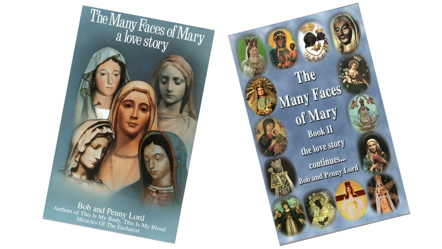 Many Faces of Mary Books 1 and 2 and The Rosary, The LIfe of Jesus and Mary Books Classic Free Shipping - Bob and Penny Lord Journeys of Faith