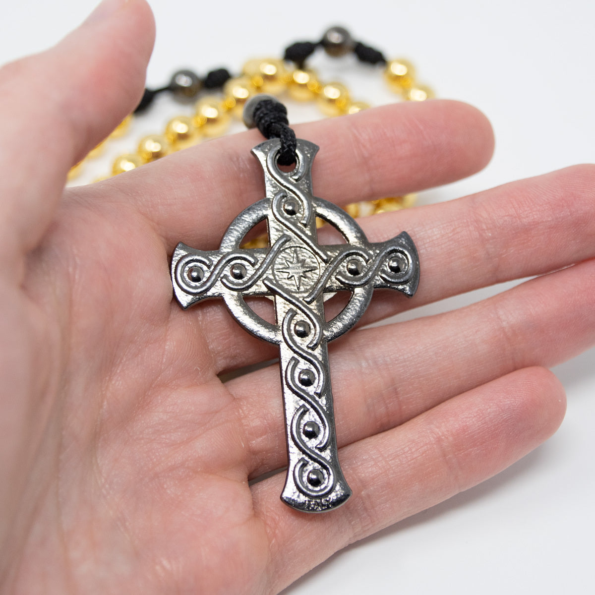 Gold Deliverance Cross Rosary - Journeys of Faith