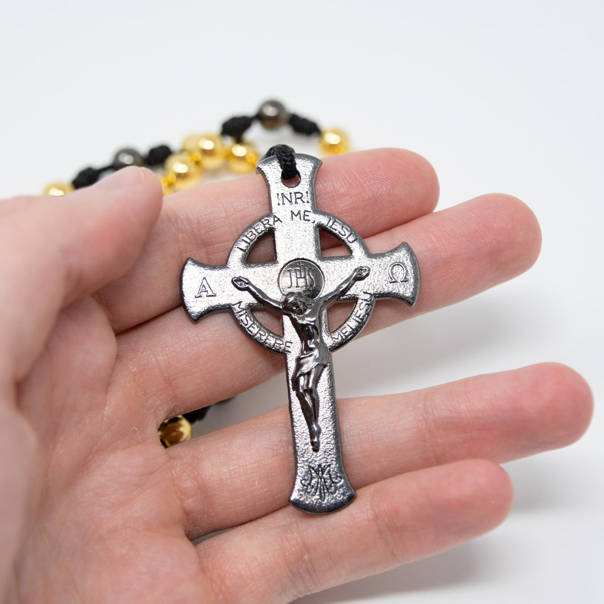 Gold Deliverance Cross Rosary - Journeys of Faith