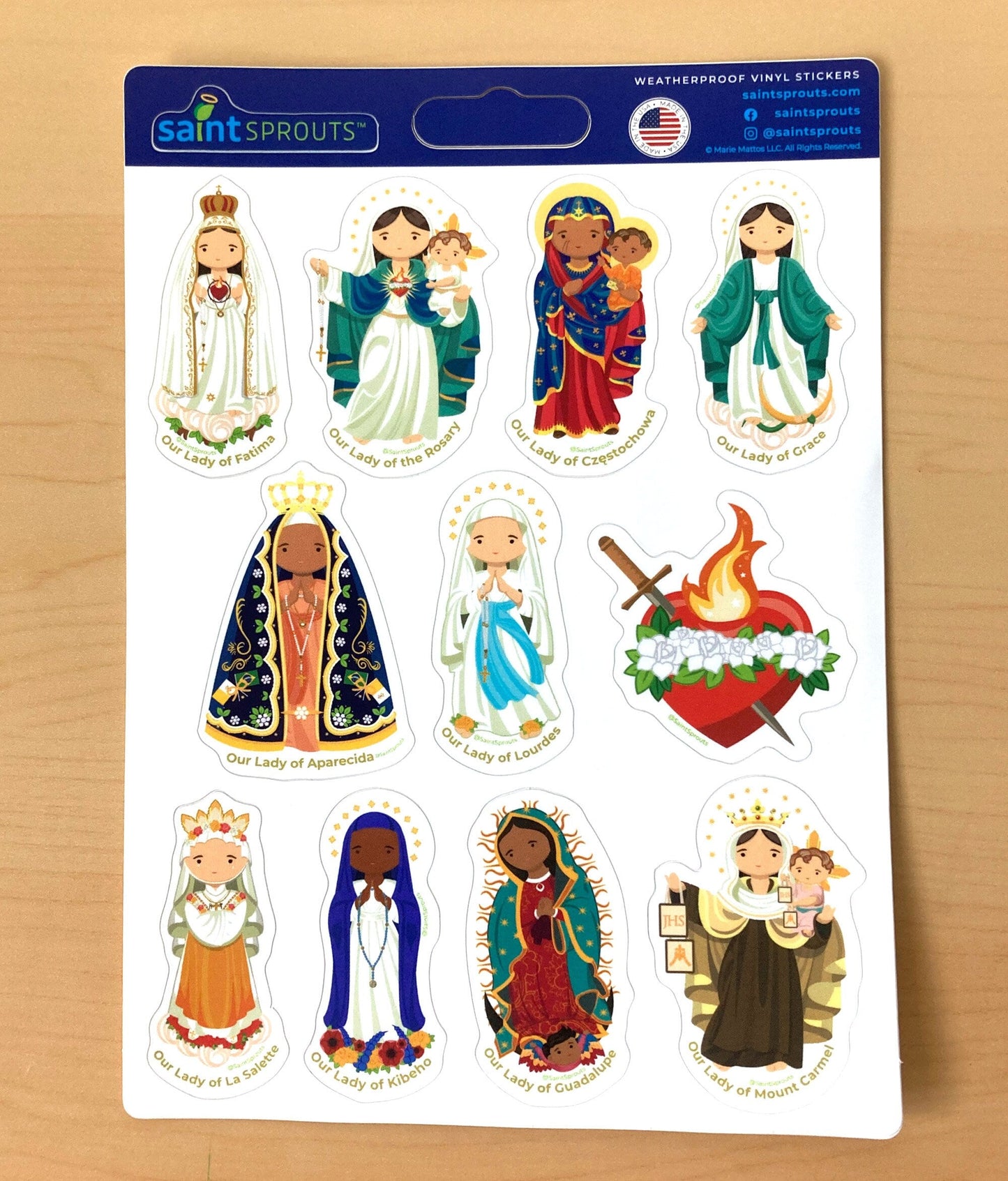 Marian Sticker Sheet - Journeys of Faith
