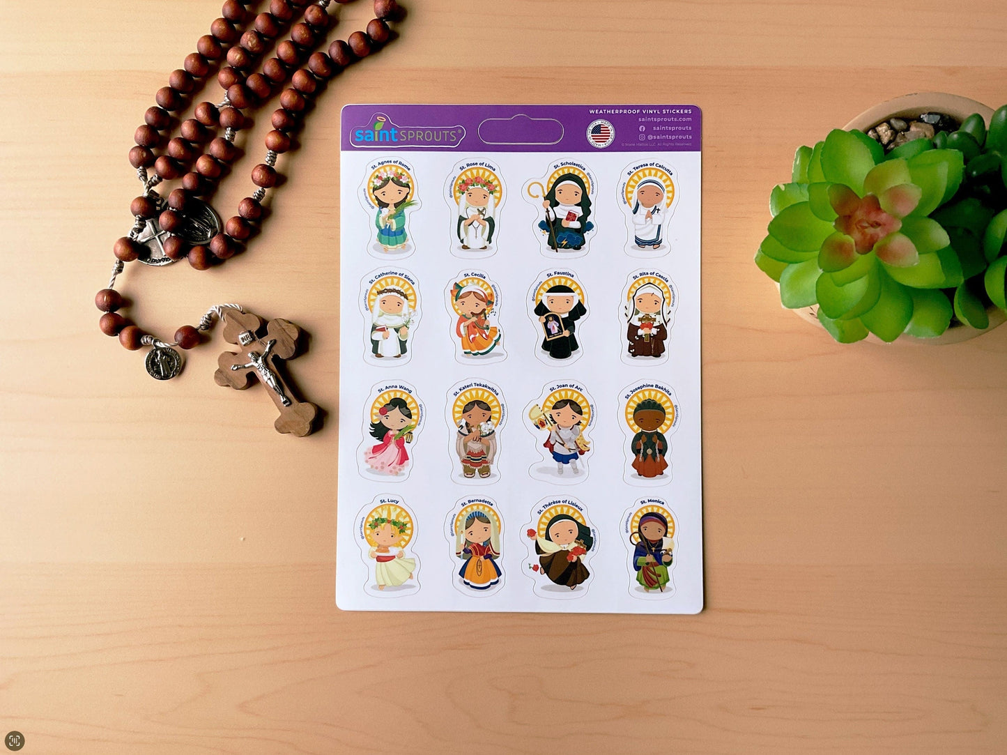 Female Saints Sticker Sheet / Girl Saints - Journeys of Faith