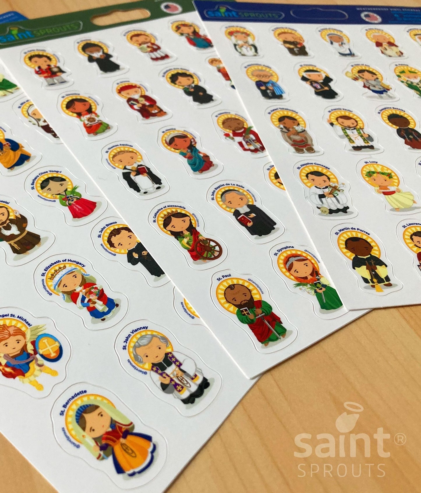 COMPLETE SET: 75 Saint Stickers Catholic Sticker Sheets: Versions 1, 2 & 3 - All Saints
