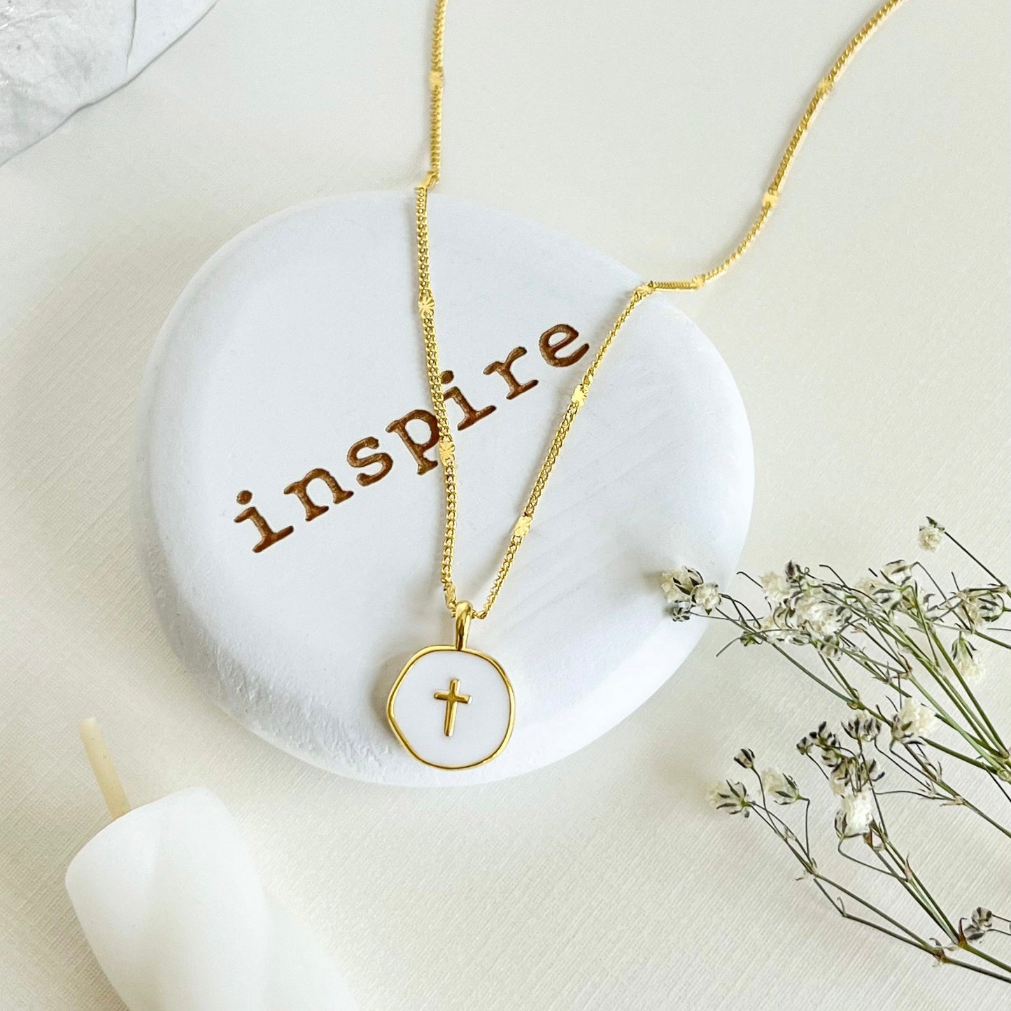 Agape Cross Necklace in Gold and Silver - Journeys of Faith