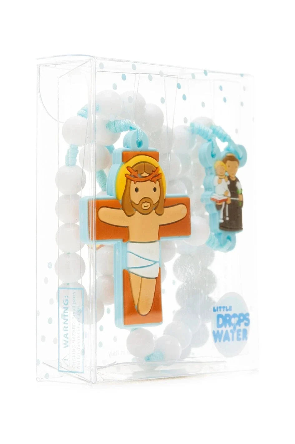 Saint Anthony Catholic Rosary Boys | Blue Prayer Beads | Little Drops of Water