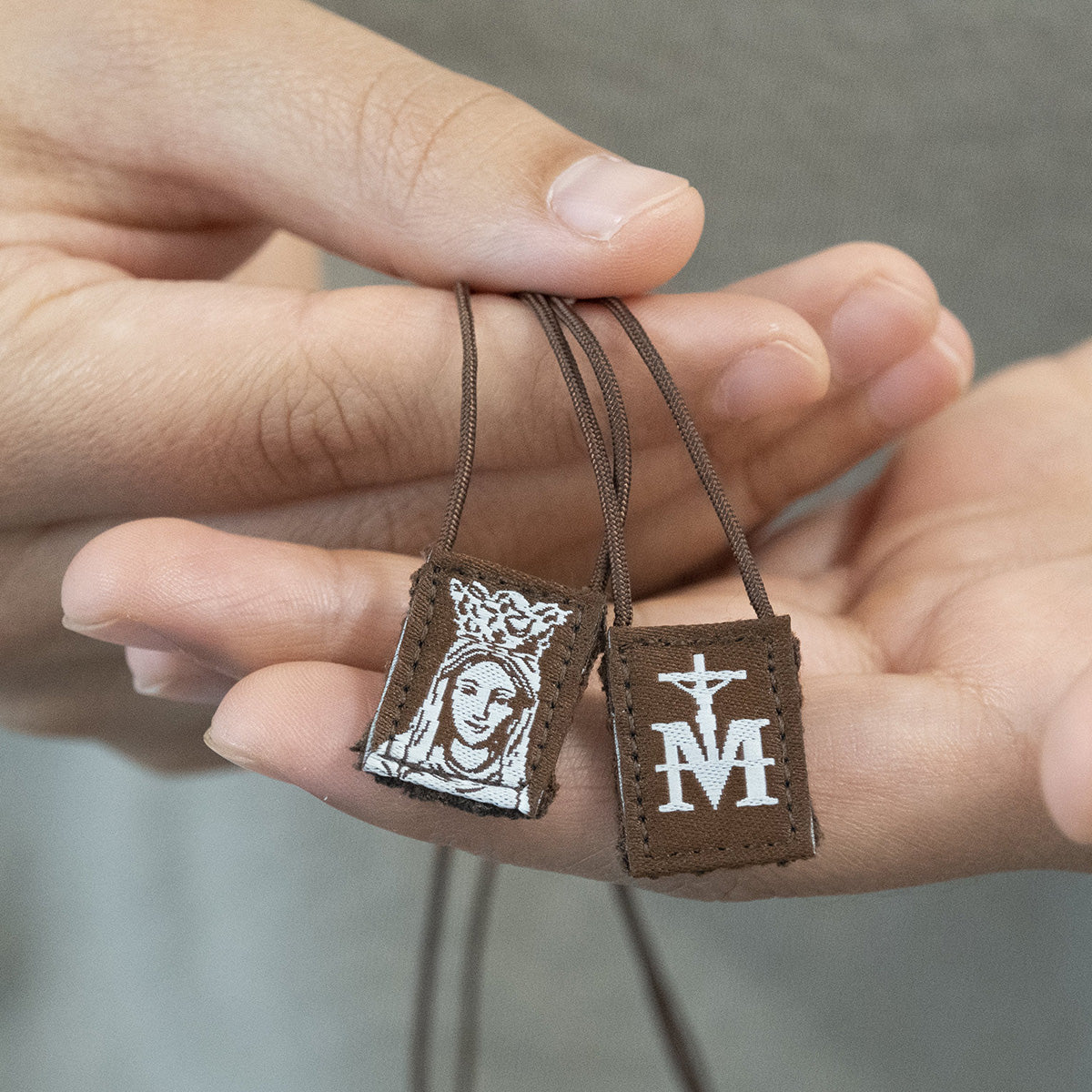 OLMC Mini | Our lady of Mt. Carmel Premium Brown Scapular - Journeys of Faith