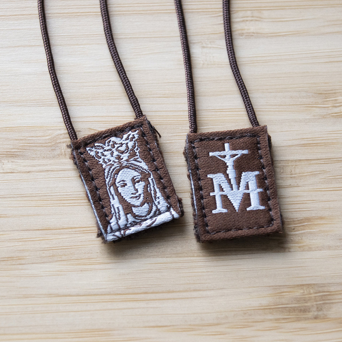 OLMC Mini | Our lady of Mt. Carmel Premium Brown Scapular - Journeys of Faith