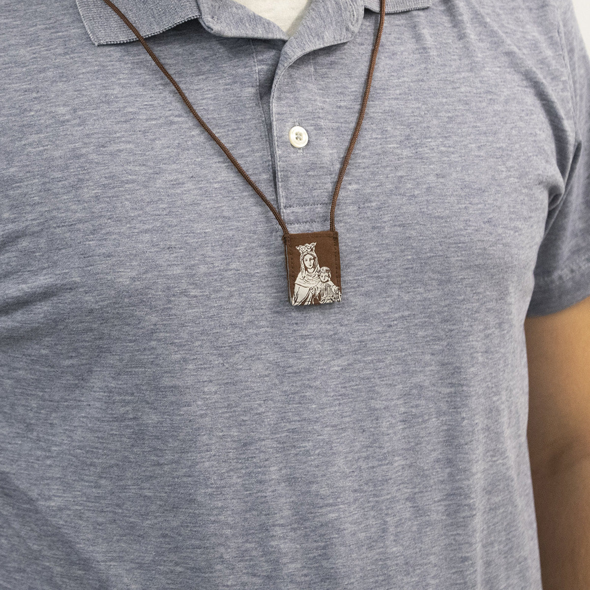 OLMC Crown of Stars | Our Lady of Mt. Carmel Premium Brown Scapular - Journeys of Faith