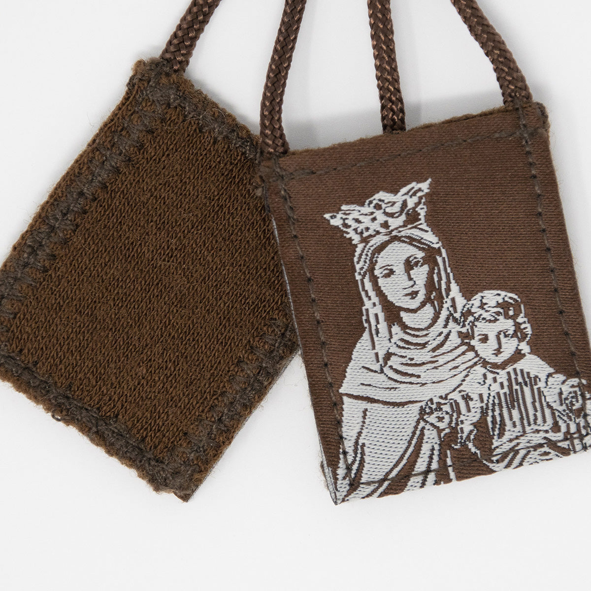OLMC Crown of Stars | Our Lady of Mt. Carmel Premium Brown Scapular - Journeys of Faith