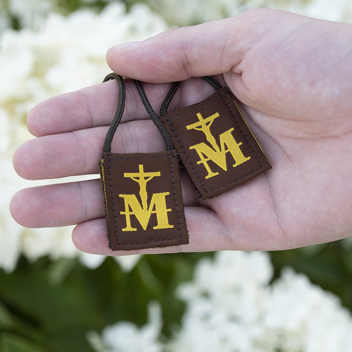 Marian Crucifix | Premium Brown Scapular - Journeys of Faith
